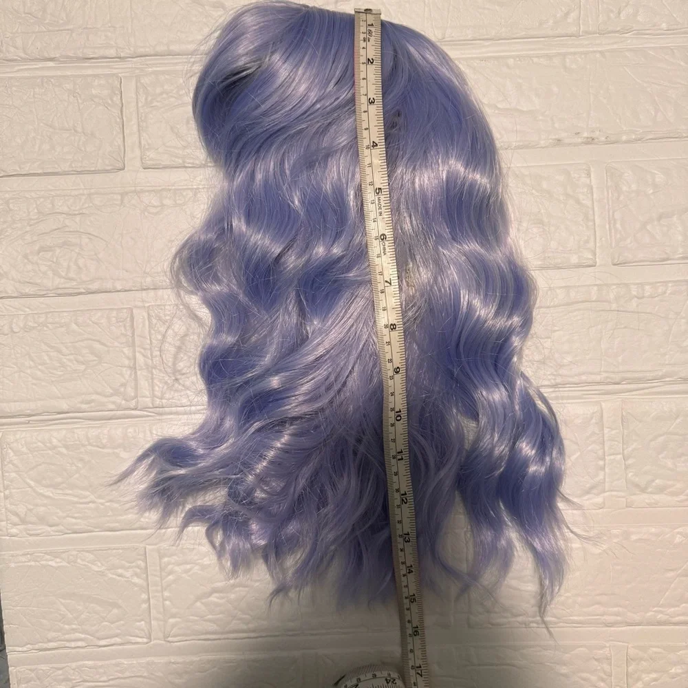 New Purple Bang w/ Waves Wig